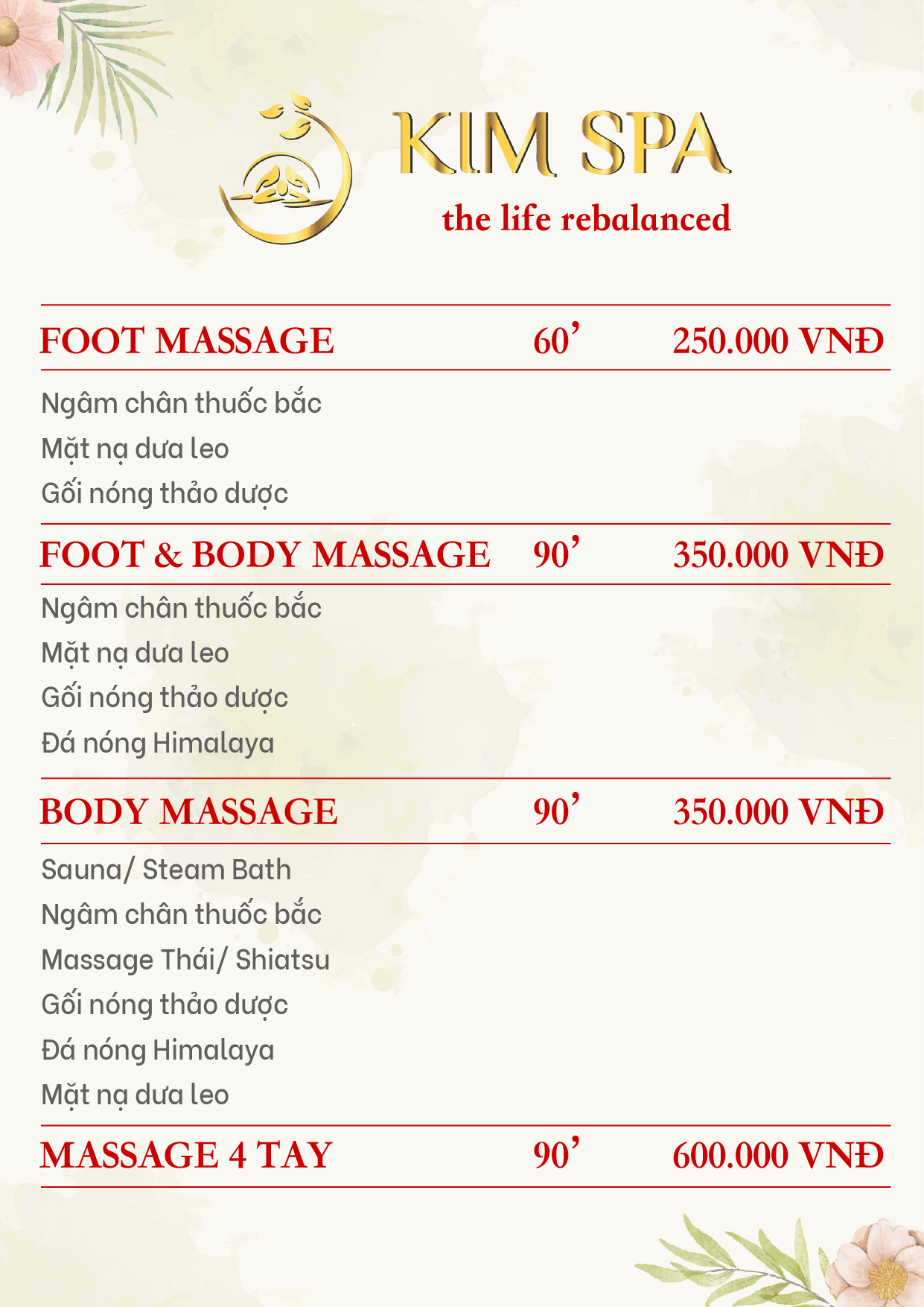 Bảng giá Kim Massage Quan 7